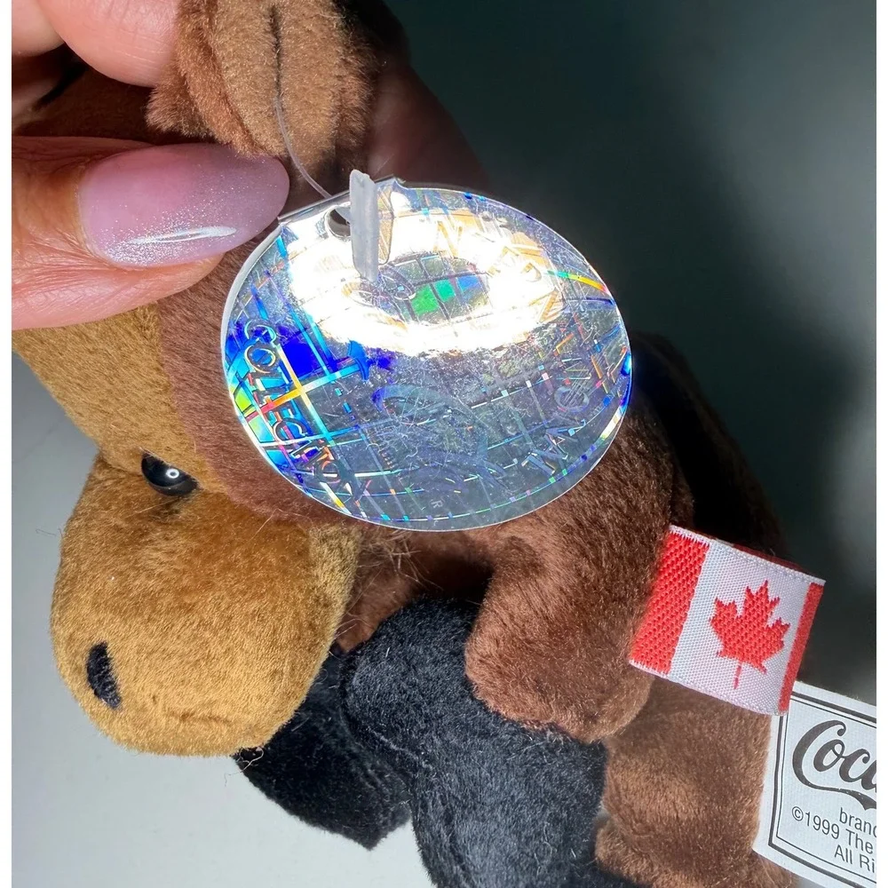 Vintage 1999 Coca-Cola‎ International Bean Bag Plush Gourmand Moose Canada 0233
